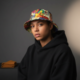 Circular portrait of influencer Avery Ginsberg, a stylish person with a confident expression, wearing a GRAFFIX streetwear to